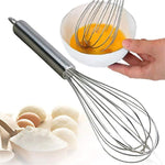 Chef Aid Stainless Steel Whisk, Silver, 28.5cm Balloon Wire Whisk Manual Egg Beater Mixer Kitchen Baking Utensil Milk Cream Butter Whisk Mixer Whisk
