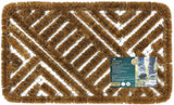 JVL Boston Natural Coir Steel Scraper Entrance Door Mat 39 x 59cm