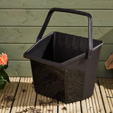 Addis Garden Gardening Scoop Giant Outdoor Bucket With Tool Holder Black