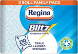 Regina Blitz 3 Ply Kitchen Paper Towel Rolls Household Towel Super Sized Sheets