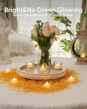 Premier Realistic and Bright White Flickering Flameless LED Tea Light Candles For Halloween, Weddings, Festivals, Decoration, and Christmas etc