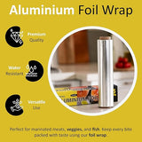 Aluminium Catering Foil Wrap – Strong Heavy Duty Kitchen Foil Roll for Cooking, Baking, Grilling & Food Storage – Non Stick Foil Paper for BBQ, Catering, Freezer & Oven Use - Available in Different Sizes & Packs (300mm x 5m - 450mm x 75m)