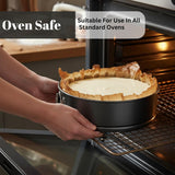 Non Stick Springform Cake Tins 8", 9" & 10" – Round Leakproof Cake Baking Pans with Removable Base, Non-Stick Cheesecake & Cake Mould for Baking