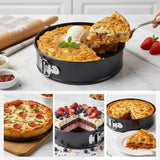 Non Stick Springform Cake Tins 8", 9" & 10" – Round Leakproof Cake Baking Pans with Removable Base, Non-Stick Cheesecake & Cake Mould for Baking
