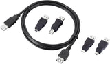 Ross 5-in-1 USB Connection Cable Kit, Black