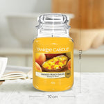 Yankee Candle Scented Fragrance Candles Tumbler | Mango Peach Salsa| Spun Sugar Flurries Home Large Glass Jar 623g Burn Time: up to 150 Hours