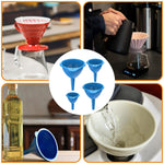Chef Aid 4 Funnels  Oil Set - Kitchen Funnel Set | Kit for Filling Bottles ,Easy To Clean Kitchen Supplies for Transferring Jam, Dry Ingredients