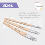 Harris Seriously Good Fitch Paint Brushes Pack Of 3 Cutting In & Control Hobby & Craft 0.5", 0.75", 1, Brown