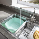 Addis Large Washing Up Bowl 9.5L Capacity, Blue Haze– Durable Plastic Kitchen Sink Bowl, Spacious Dishwashing Basin for Cleaning Dishes & Food Prep