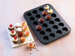 24 Cup Mini Muffin Bakeware Cupcake Baking Sheet Oven Tray Silicone Mould Bakeware Cookies Pan - Black