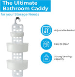 Adjustable Plastic Hanging Shower Caddy - Slate