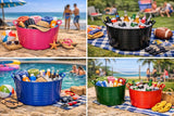 Flexible TubTrug Shallow 15L Flexi Tub Trugs Horse Feeding Bucket - Pink