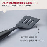 Fackelmann INITIAL Mini Slotted Turner 25.5cm | Non-Stick Plastic Spatula | Heat-Resistant Fish Slice & Burger Flipper Cooking Draining & Frying BBQ Utensil