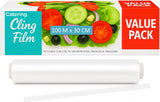 Kingfisher Kitchen Cling Film Food Wrap Catering Clear Plastic 100m x 300mm