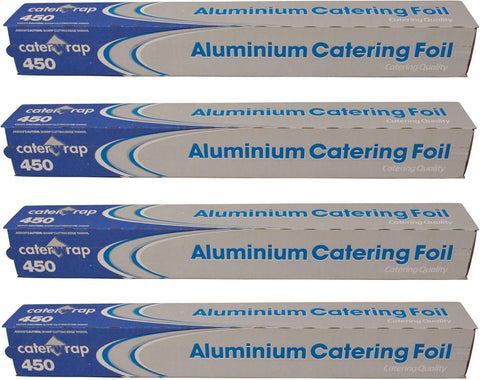 Caterwrap Catering Aluminium Foil Roll 450x75 - Tin Foil for Cooking, Baking, Grilling, BBQ, Roasting | Food Wrapping, Storage | Keep Food Fresh & Hot