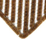JVL Boston Natural Coir Steel Scraper Entrance Door Mat 39 x 59cm