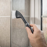 Addis ComfiGrip Grout Cleaning Brush – Stiff Bristles Deep Cleaning Tool | Ergonomic Handle | Graphite