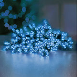 Premier Decorations 1000 Battery Operated LED Treebrights Timelights, 100m Multi-Action String Christmas Lights – Indoor/Outdoor, Timer Function – Available in White, Blue, Multi, Rainbow, Vintage Gold & Warm White (Green Cable)