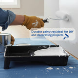 9-Inch Paint Roller Tray Built for 9-in Roller Brushes, Durable Deep Paint Reservoir Non-Slip Sturdy Ideal for Walls Ceilings Doors & DIY Use