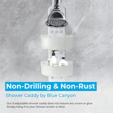 Adjustable Plastic Hanging Shower Caddy - Slate
