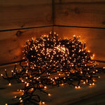 Premier 960 LED Multi Action Supabrights Cluster Lights With Timer - Vintage Gold/Green Cable