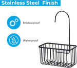 Blue Canyon Hanging Shower Caddy Single Basket No Drill Stainless Steel Bathroom Shelf Non-Rusting Storage Shelves Shower Accessory for Bathroom Organisation Shelf Shower Basket Organizer Black