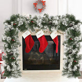 9ft Premier Christmas Flocked Woodcote Garland Wreath Decorations 2.7m