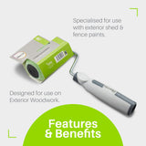 Harris Seriously Good Exterior Woodwork Shed and Fence Roller Frame and Sleeve, 4"