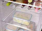 Addis Clip Tight Lunchbox Food Storage Container 2 Litre Rectangle Airtight Silicone Seal Containers Bpa Free Easy Locking Lid Clips, Clear Transparent