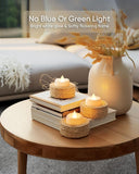 Premier Realistic and Bright White Flickering Flameless LED Tea Light Candles For Halloween, Weddings, Festivals, Decoration, and Christmas etc