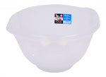 Wham Clear Plastic Mixing Bowl with Non Slip Teal Base, Handle and Pour Spout, Meal Prep, Baking, Cooking 2L - 7L