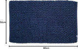Croydex Aqua Navy Soft Cushioned Bath Mat Door Mat with Slip-Resistant Backing