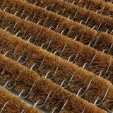 JVL Boston Natural Coir Steel Scraper Entrance Door Mat 39 x 59cm