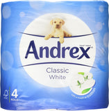 Andrex Classic White Toilet Tissue 4 Rolls