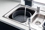 Round Washing Up Bowl Sink Basin With Raised Feet Water Flow Plastic Bowl 7.7L