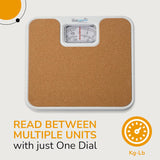 Z Series Bathroom Scales| Luggage Weight Mechanical Scales Cork,White, Silver