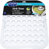 Addis Transparent Sink Mat | Clear Anti-Slip Kitchen Sink Protector Grid | Scratch-Resistant Soft Plastic Washing Up Cushion Pad