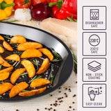 Non Stick Pizza Tray Rounded Crisper Tray Pan Baking Roasting Cooking Oven Tray