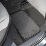 Streetwize Standard Universal Car Mat Set Flexible Black Velour Matching Trim Universal Fit Front Rear Heelpad Non-Slip Backing Velour - Black/Black Binding - 4 Piece