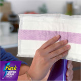 Flash Powermop Refill Pads Pack of 8 Power Mop Absorb & Lock Multi Surface Absorbent Refills Easy to Rinse and Reuse