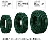 Reinforced PVC Garden Hose 15m / 30m / 50m – Heavy Duty Flexible Water Hose Pipe for Garden Watering, Lawn Care, Car Washing & Outdoor Use