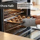 12 Inch Non-Stick Baking Sheet Set – Oven Baking Tray for Cookies, Biscuits & Roasting, Durable Carbon Steel Non Stick Oven Tray