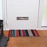 Addis Door Mat Coir Pile with Multi Colour Stripe Design 70 x 40cm