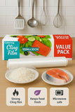 Kingfisher Kitchen Cling Film Food Wrap Catering Clear Plastic 100m x 300mm