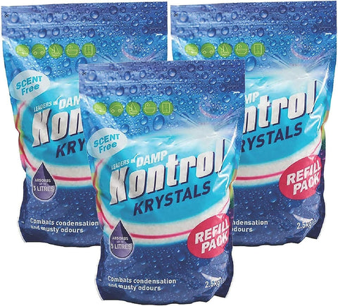 Kontrol Refill 2.5KG Pack Moisture Trap Damp Mould Absorber Crystals