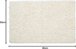Croydex Cream / White Cotton Bathroom Mat Bathroom Water Absorbent Non-Slip Mat Door Mat Foot Mat