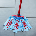 Vileda "SuperMocio" 3 Action Compact Mop with Extra Refill, Plastic, Red/Blue, 12 x 11 x 48 cm