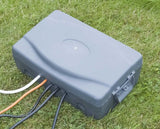 Masterplug 8m Weatherproof Box with 4-Gang 10A Extension Lead - Grey/ Black