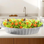 Caroline Oval Disposable Aluminium Foil Roasting Tray 224oz for Baking, Roasting, Broiling, Cooking, Food Storage & Party Use -  Ideal for BBQs, Catering, and Meal Prep
