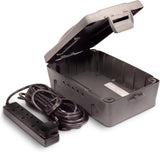 Masterplug 8m Weatherproof Box with 4-Gang 10A Extension Lead - Grey/ Black